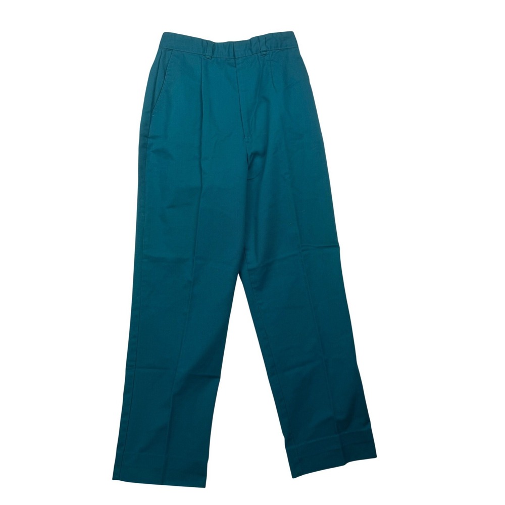 Vintage Garan Teal High Waist Pleated Straight Leg Pants Size XS